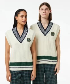 Lacoste Knitwear-Heavy Knit Badge Tennis Sweater