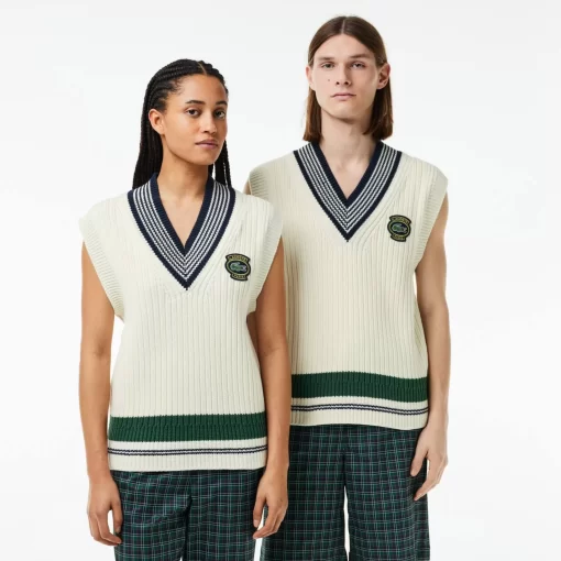 Lacoste Knitwear-Heavy Knit Badge Tennis Sweater