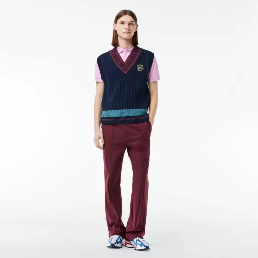 Lacoste Knitwear-Heavy Knit Badge Tennis Sweater