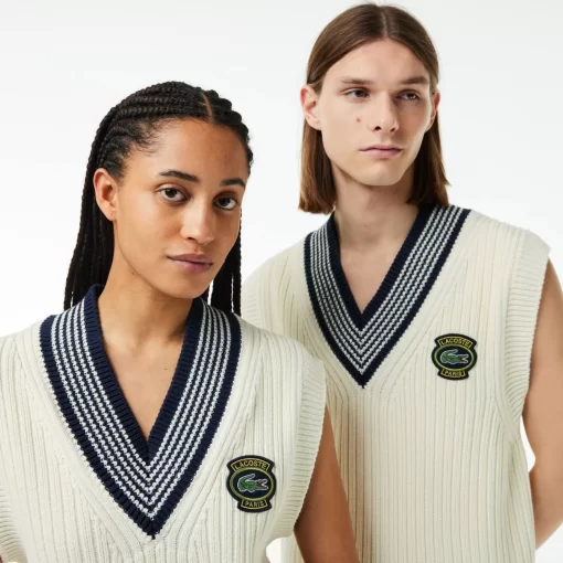 Lacoste Knitwear-Heavy Knit Badge Tennis Sweater