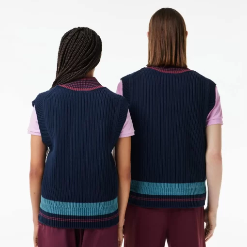 Lacoste Knitwear-Heavy Knit Badge Tennis Sweater