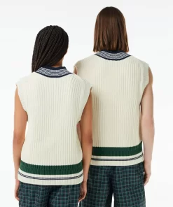 Lacoste Knitwear-Heavy Knit Badge Tennis Sweater