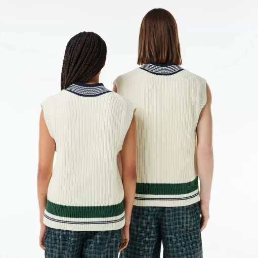 Lacoste Knitwear-Heavy Knit Badge Tennis Sweater