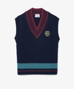 Lacoste Knitwear-Heavy Knit Badge Tennis Sweater