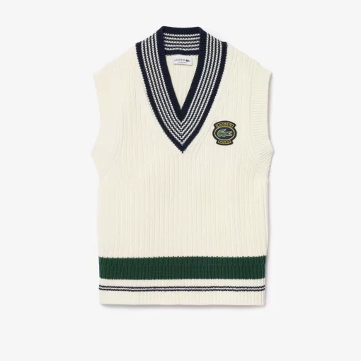 Lacoste Knitwear-Heavy Knit Badge Tennis Sweater