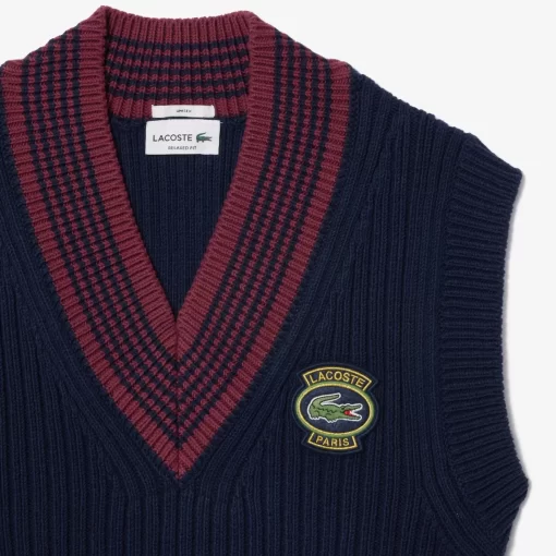 Lacoste Knitwear-Heavy Knit Badge Tennis Sweater