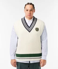 Lacoste Knitwear-Heavy Knit Badge Tennis Sweater