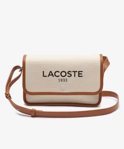 Lacoste Cross Body-Heritage Canvas Flap Close Cotton Shoulder Bag