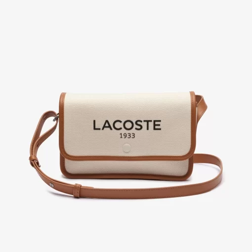 Lacoste Cross Body-Heritage Canvas Flap Close Cotton Shoulder Bag