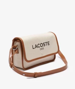 Lacoste Cross Body-Heritage Canvas Flap Close Cotton Shoulder Bag