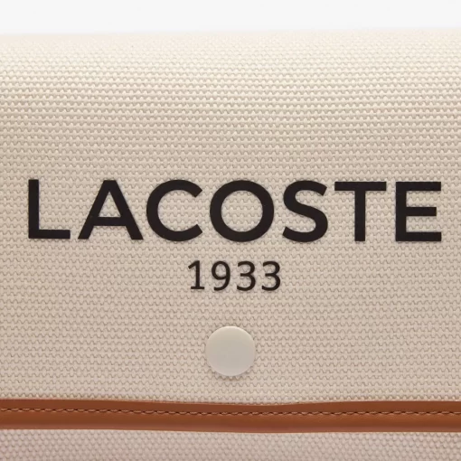 Lacoste Cross Body-Heritage Canvas Flap Close Cotton Shoulder Bag