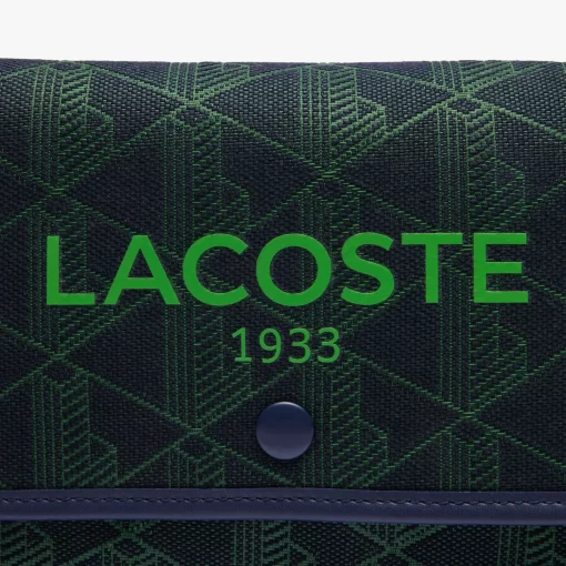 Lacoste Cross Body-Heritage Monogram Jacquard Flap Close Shoulder Bag