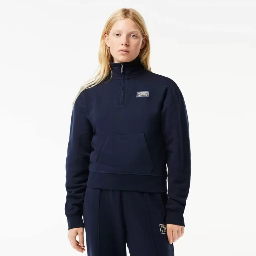 Lacoste Sweatshirts-High Neck Zipped Fleece Jogger Sweatshirt