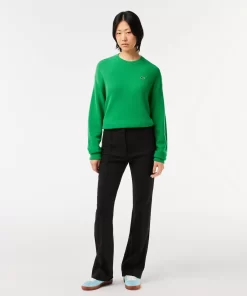 Lacoste Trousers & Shorts-High Waist, Flared Cut Dress Pants