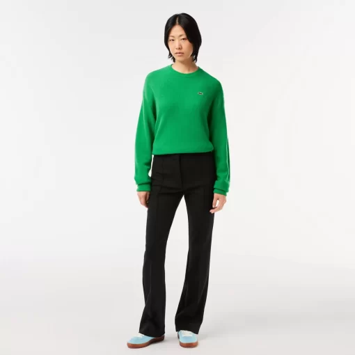 Lacoste Trousers & Shorts-High Waist, Flared Cut Dress Pants