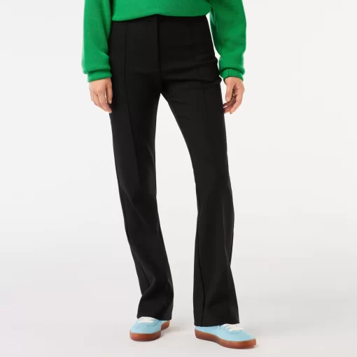 Lacoste Trousers & Shorts-High Waist, Flared Cut Dress Pants