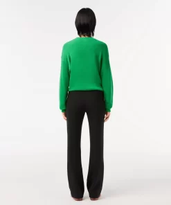 Lacoste Trousers & Shorts-High Waist, Flared Cut Dress Pants