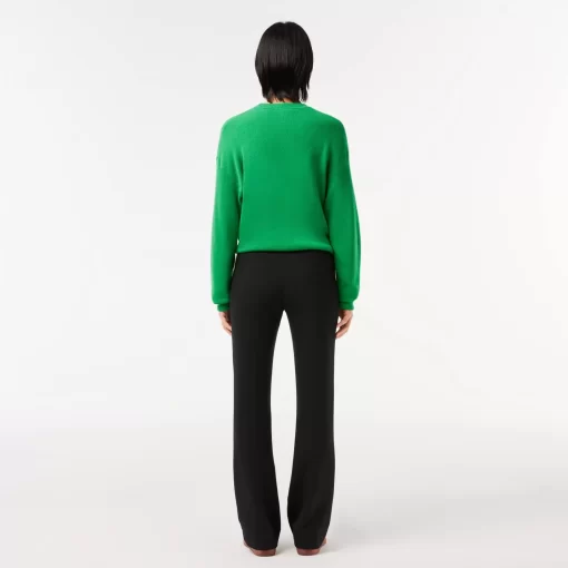 Lacoste Trousers & Shorts-High Waist, Flared Cut Dress Pants