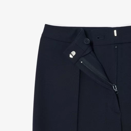 Lacoste Trousers & Shorts-High Waist, Flared Cut Dress Pants