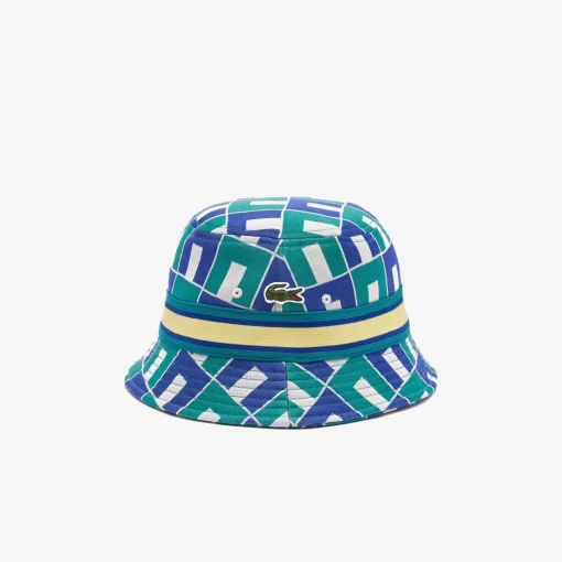 Lacoste Caps & Hats-Interlock Jacquard Patterned Bucket Hat