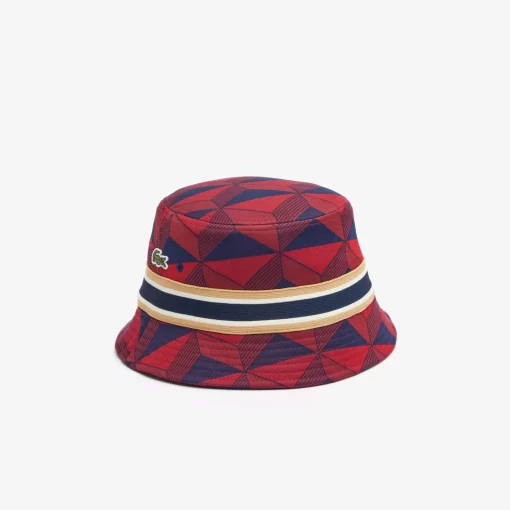 Lacoste Caps & Hats-Interlock Jacquard Patterned Bucket Hat