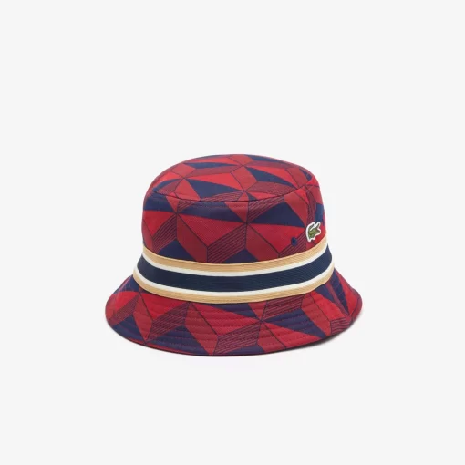 Lacoste Caps & Hats-Interlock Jacquard Patterned Bucket Hat