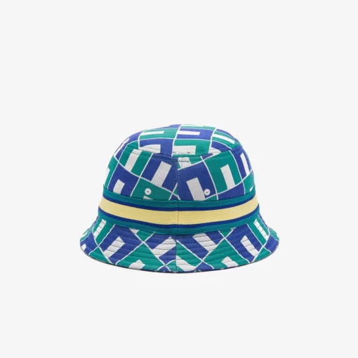 Lacoste Caps & Hats-Interlock Jacquard Patterned Bucket Hat