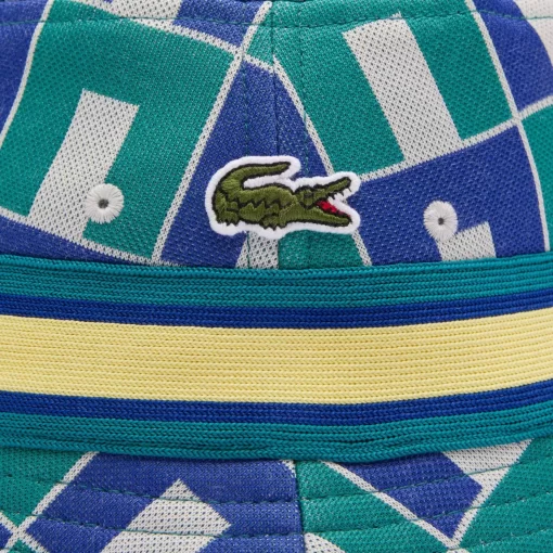 Lacoste Caps & Hats-Interlock Jacquard Patterned Bucket Hat