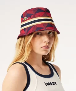 Lacoste Caps & Hats-Interlock Jacquard Patterned Bucket Hat