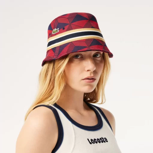 Lacoste Caps & Hats-Interlock Jacquard Patterned Bucket Hat