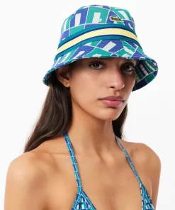 Lacoste Caps & Hats-Interlock Jacquard Patterned Bucket Hat