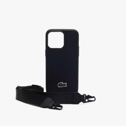 Lacoste Iphone Cases-Iphone 15 Pro Max Case With Embroidered Crocodile