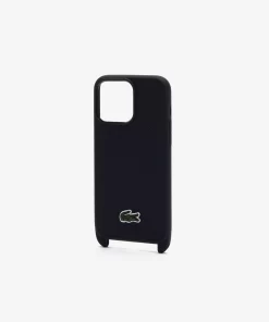 Lacoste Iphone Cases-Iphone 15 Pro Max Case With Embroidered Crocodile