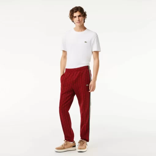 Lacoste Trousers & Shorts-Jacquard Monogrammed Paris Tracksuit Bottoms