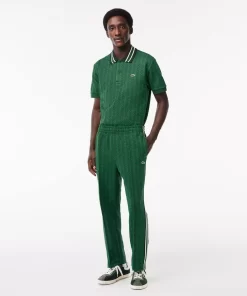 Lacoste Trousers & Shorts-Jacquard Monogrammed Paris Tracksuit Bottoms