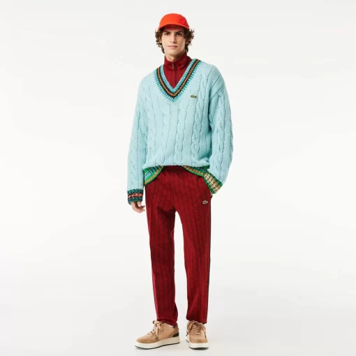 Lacoste Trousers & Shorts-Jacquard Monogrammed Paris Tracksuit Bottoms