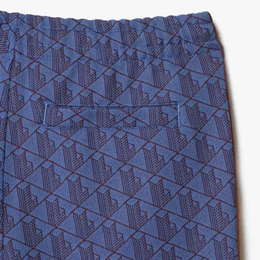 Lacoste Trousers & Shorts-Jacquard Monogrammed Paris Tracksuit Bottoms