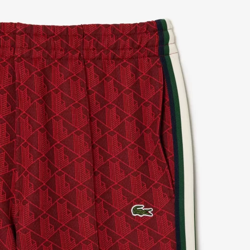 Lacoste Trousers & Shorts-Jacquard Monogrammed Paris Tracksuit Bottoms