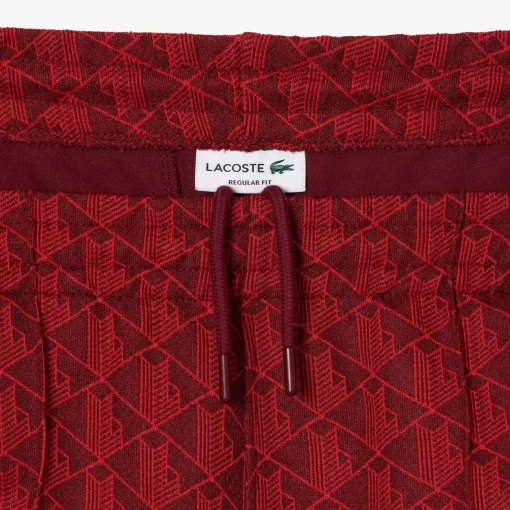 Lacoste Trousers & Shorts-Jacquard Monogrammed Paris Tracksuit Bottoms