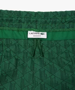 Lacoste Trousers & Shorts-Jacquard Monogrammed Paris Tracksuit Bottoms