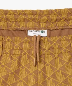 Lacoste Trousers & Shorts-Jacquard Monogrammed Paris Tracksuit Bottoms