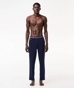 Lacoste Underwear & Lounge Wear-Jersey Pyjama Pant With Three-Tone Waistband