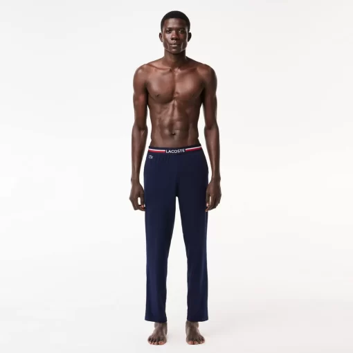 Lacoste Underwear & Lounge Wear-Jersey Pyjama Pant With Three-Tone Waistband