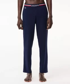 Lacoste Underwear & Lounge Wear-Jersey Pyjama Pant With Three-Tone Waistband