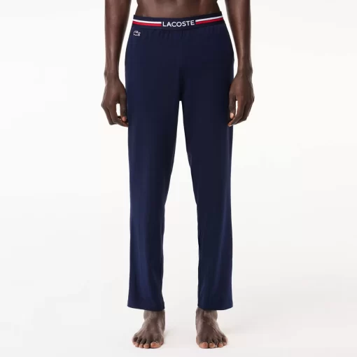 Lacoste Underwear & Lounge Wear-Jersey Pyjama Pant With Three-Tone Waistband