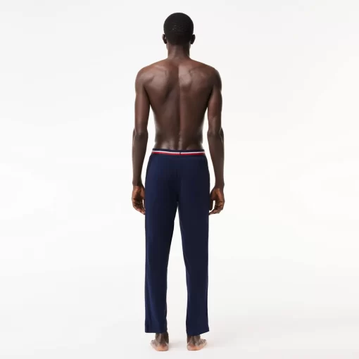 Lacoste Underwear & Lounge Wear-Jersey Pyjama Pant With Three-Tone Waistband