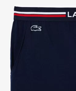 Lacoste Underwear & Lounge Wear-Jersey Pyjama Pant With Three-Tone Waistband