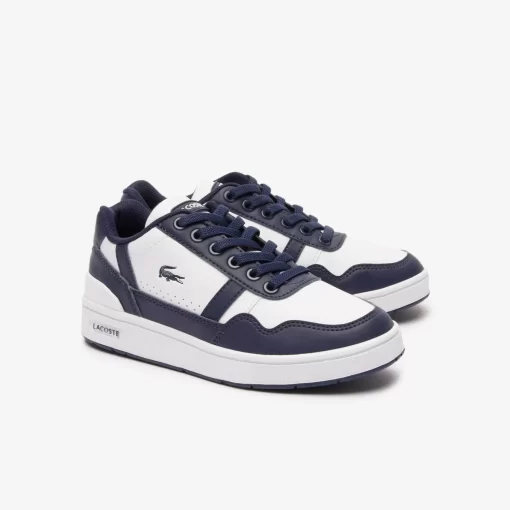 Lacoste Shoes-Juniors' T-Clip Synthetic Trainers