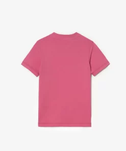 Lacoste Girl Clothing-Kids' Branded Print Organic Cotton T-Shirt