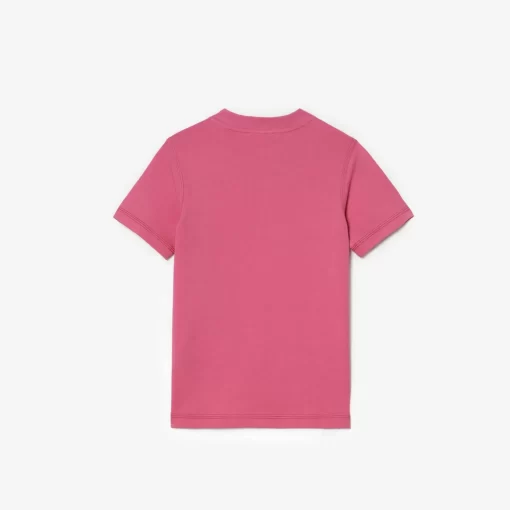 Lacoste Girl Clothing-Kids' Branded Print Organic Cotton T-Shirt